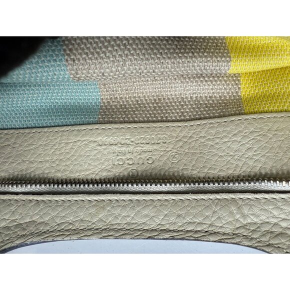 Gucci Medium Calfskin Bamboo Daily Shopper Toe Bag Light Beige - Picture 5 of 9